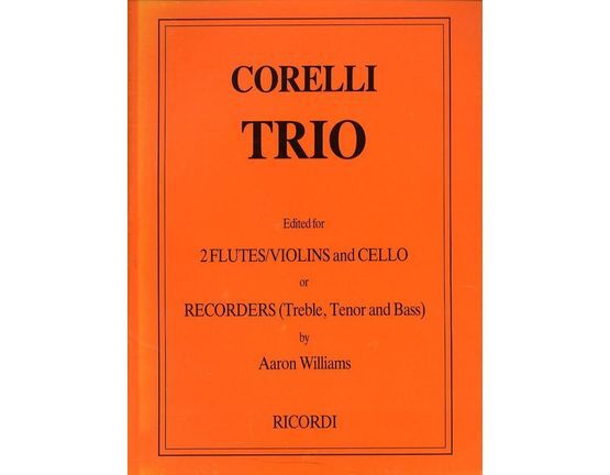 6178 | Trio - Edited for 2 Flutes/Violins and Cello or Recorders (Treble, Tenor and Bass) - Op. 3, No. 5