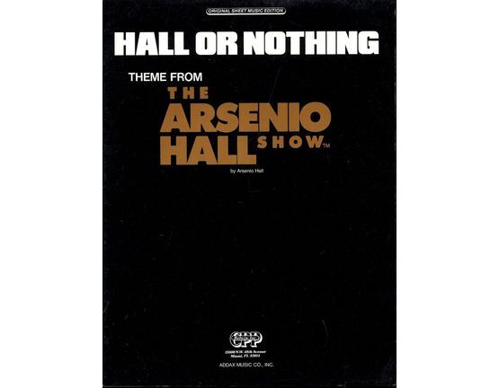 6229 | Hall or Nothing (Theme From "The Arsenio Hall Show") - Original Sheet Music Edition - Piano Solo