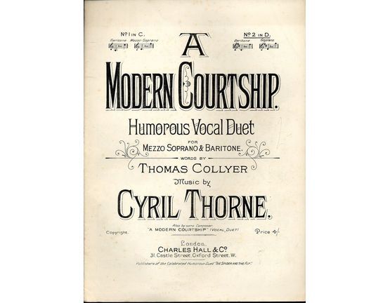 6321 | A Modern Courtship - Humourous Vocal Duet - In the key of D major for Baritone - Soprano