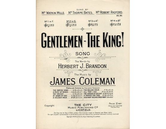 6427 | Gentlemen - The King - Key G major
