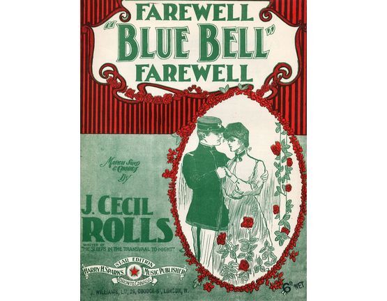 6445 | Farewell Blue Bell Farewell - March song and chorus - For Piano and Voice