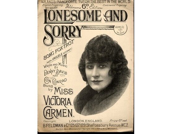 6587 | Lonesome And Sorry - Song featuring Miss Victoria Carmen