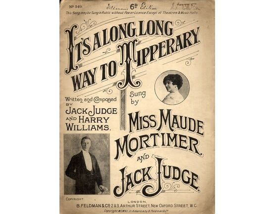 6630 | Copy of It's a Long Long Way to Tipperary - featuring Miss Maude Mortimer and Jack Judge