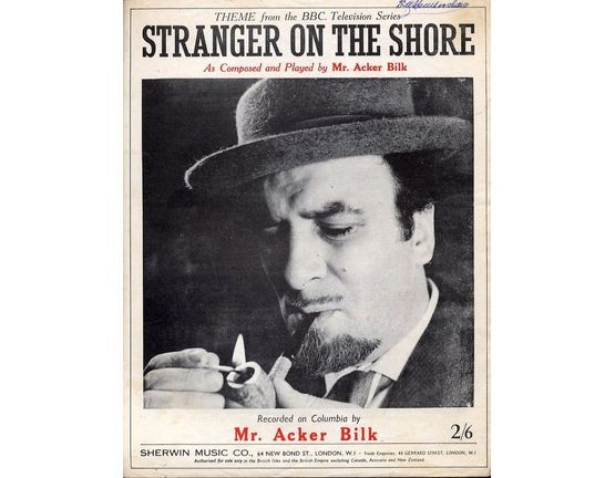 6655 | Stranger on the Shore -  Theme Featuring Acker Bilk Theme for piano with B flat Clarinet line