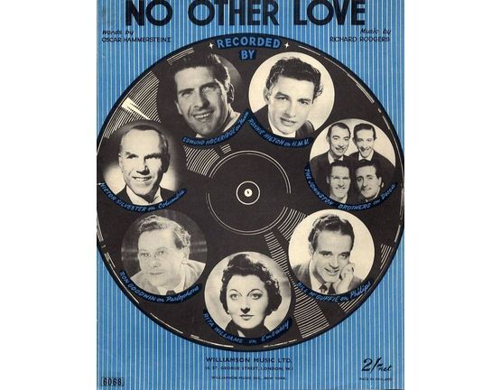 6690 | No Other Love - For Piano and Voice - Recorded by Edmund Hockridge, Ronnie Hilton, The Johnston Brothers, Bill McGuffie, Rita Williams, Ron Goodwin an