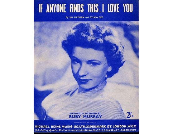 6716 | If Anyone Finds This, I Love You - Featuring Ruby Murray