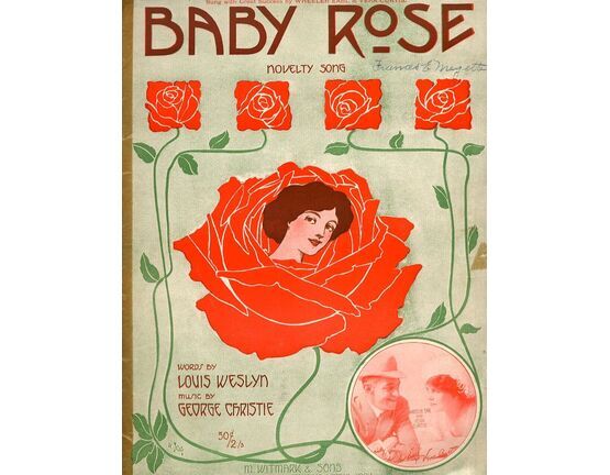 6717 | Baby Rose - Novelty Song Featuring Wheeler Earl and Vera Curtis - For Piano and Voice