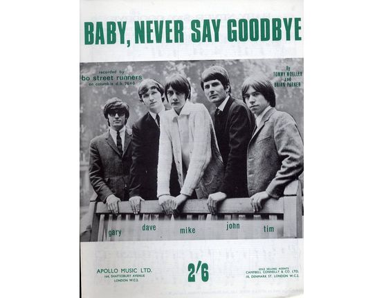 6754 | Baby, Never Say Goodbye - Song recorded by the Bo Street Runners