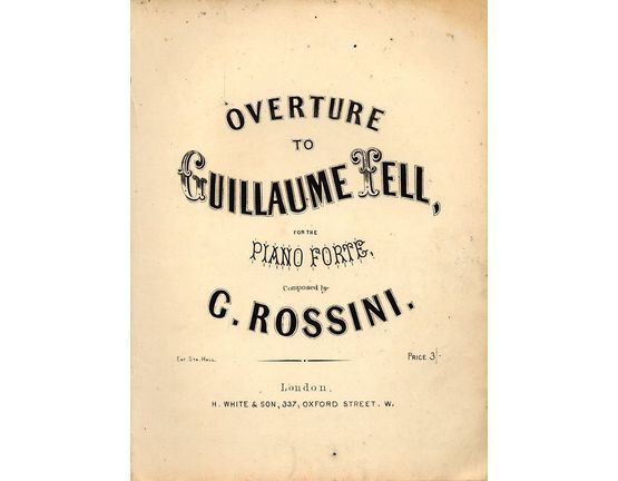 6807 | Rossini Overture Guillaume Tell - For Pianoforte