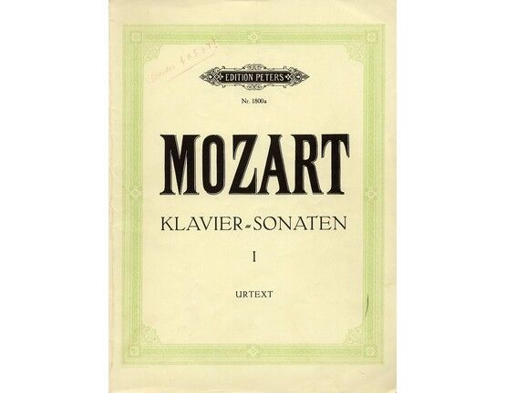 6847 | Mozart - Piano Sonatas - Book 1 - Augener's Edition No. 1800a - Urtext Edition