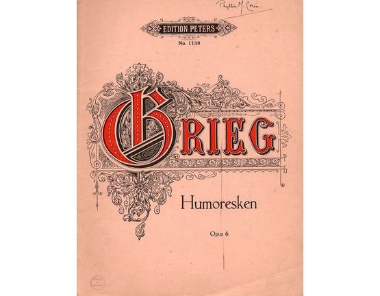 6868 | Humouresken - Op. 6 - Edition Peters No. 1139