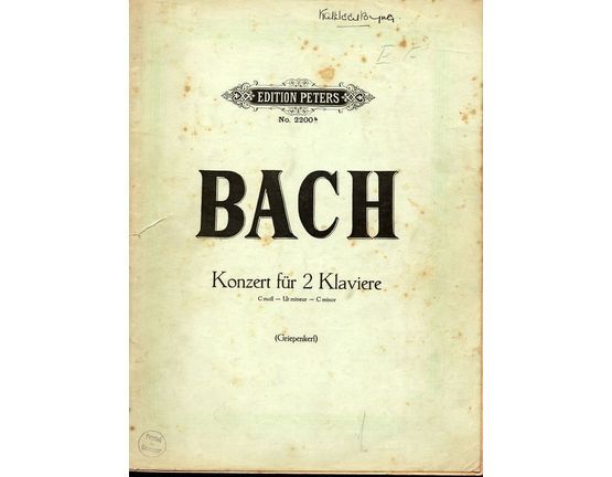 6868 | Konzert fur 2 Klaviere - In the key of C minor - Edition Peters No. 2200b