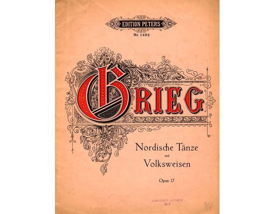 6868 | Nordische Tanze und Volksweisen (Norwegian Folk Songs and Dances) - Op.17 - Edition Peters - Nr. 1482