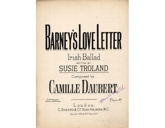 6870 | Barney's Love Letter - Irish Ballad