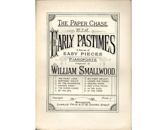 6948 | The Paper chase - No. 9 of "Early Pastimes - A Series of easy pieces for the Pianoforte"