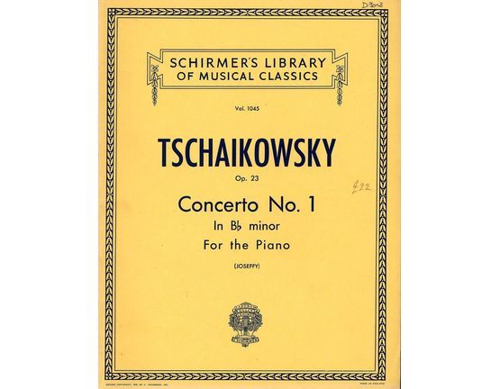 6953 | Concerto No. 1 in B flat minor - Op. 23 -  Two Pianos, Four Hands - Schirmers Library of Musical Classics Vol. 1045