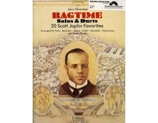 6953 | Ragtime Solos & Duets - 20 Scott Joplin Favorites - Arranged for Flute, Recorder, Oboe, Violin, Mandolin, Harmonica with Guitar Chords