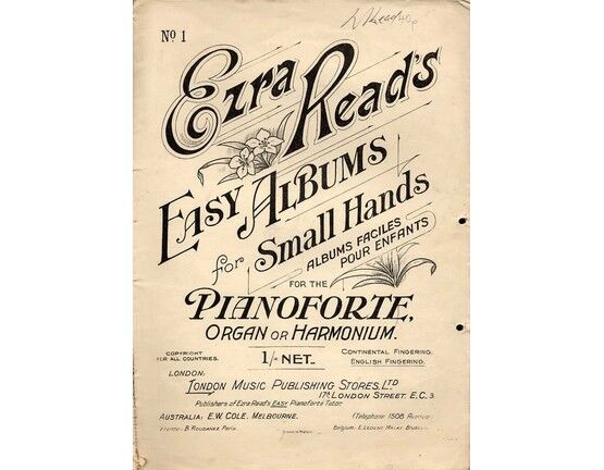 6995 | Ezra Read's Easy Albums for Small Hands - Containing 18 Very Easy and Pretty Pieces for the Pianoforte, Organ or Harmonium