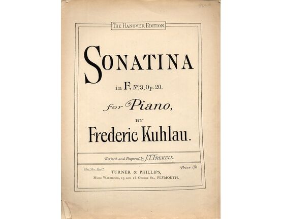 7015 | Kuhlau - Sonatina in F (Op. 20, No. 3) - Piano Solo