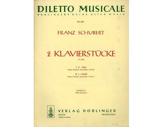 7045 | 2 Klavierstucke - Diletto Musicale Series No. 805 - For Piano Solo