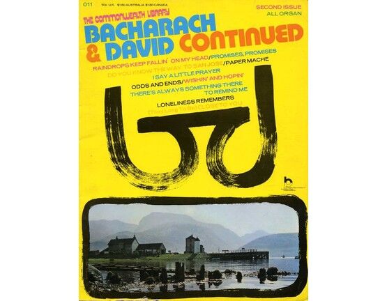 7128 | Bacharach & David Continued - Second Issue All Organ (With Words) - The Commonwealth Library