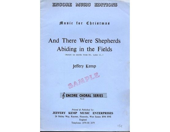 7135 | And there were Shepherds Abiding in the Fields - Motet on Words from St. Luke 11 - Encore Music Editons Music for Christmas Encore Choral Series No. 2