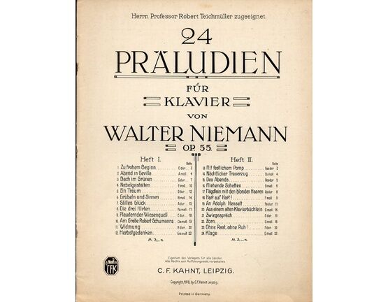 7143 | Niemann - 24 Praludien fur Klavier (Heft 1) - Op. 55