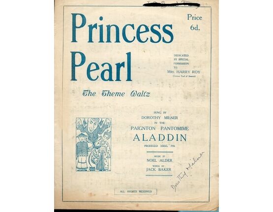 7154 | Princess Pearl - The Theme Waltz - Sung by Dorothy Milner in the Paignton Pantomine "Aladdin"