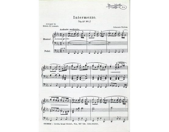 7164 | Brahms - Intermezzo - Op. 117, No. 1