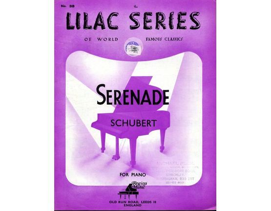7239 | Serenade - For Piano - Lilac Series of World Famous Classics -  No. 39