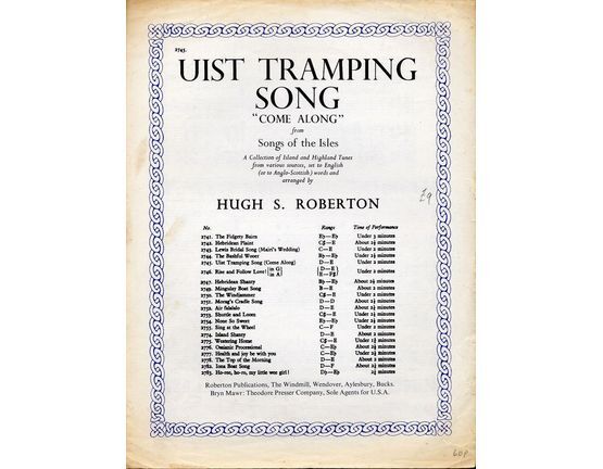 7250 | Uist Tramping Song "Come Along" - Key of G major