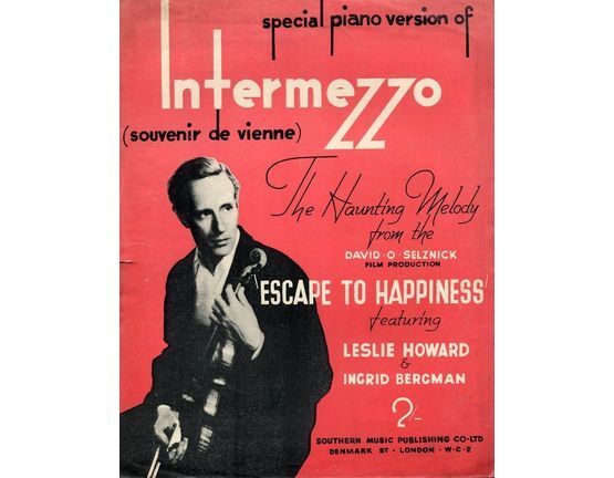 7299 | Intermezzo (Souvenir de Vienne) - From "Escape to Happiness" - featuring Leslie Howard & Ingrid Bergman - Special piano version