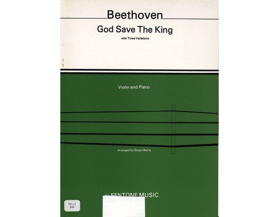 7304 | Beethoven - God Save The King with Three Variations for Violin and Piano - With Seperate Violin Part
