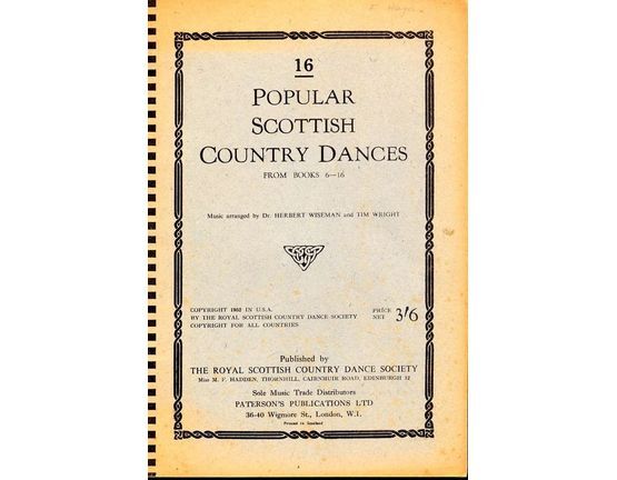 7376 | 16 Popular Scottish Country Dances - No. 16 - from Books 6-16 - With a Guide to the Steps