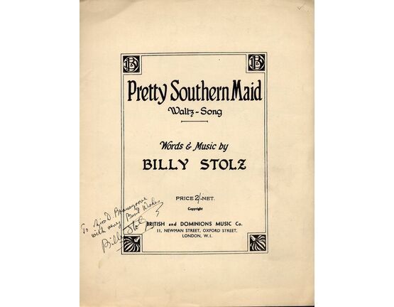 7393 | Pretty Southern Maid - Waltz Song for Piano and Voice