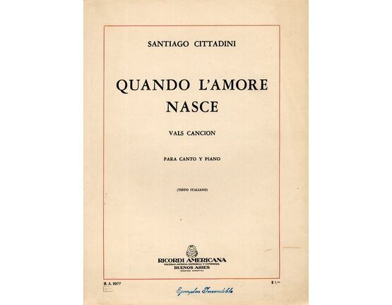 7466 | Quando L'amore Nasce (Now that love has found me) - Song