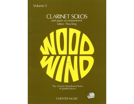 7568 | Woodwind, clarinet solos with piano accompaniment Volume 1 - The Chester Woodwind Series of Graded Pieces
