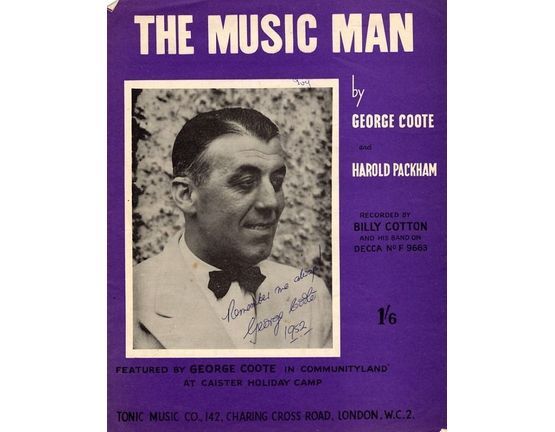 7628 | The Music Man - As Recorded by Billy Cotton and His Band on Decca No. F 9663