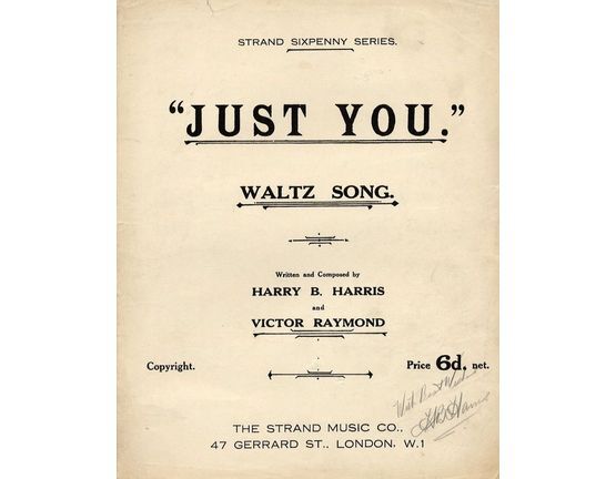 7722 | Just You - Waltz-Song in key of G major