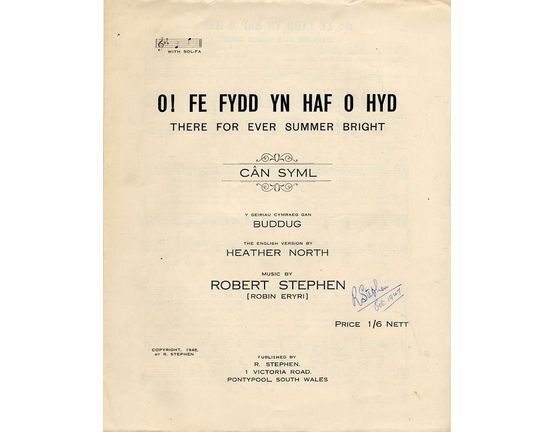 7741 | O! Fe Fydd Yn Haf O Hyd (There For Ever Summer Bright)