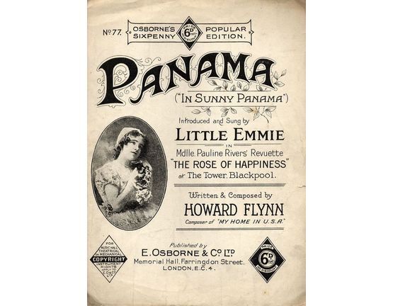 7759 | Panama (In Sunny Panama) - Introduced and Sung by Little Emmie in Mdlle. Pauline Rivers' Revuette "The Rose of Happiness" at the Tower, Blackpool - Fo