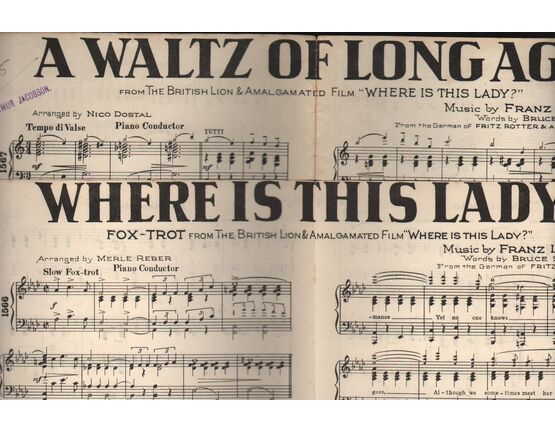 7765 | (a) A Waltz of Long Ago- Valse  (b) Where is This Lady? - Fox-Trot