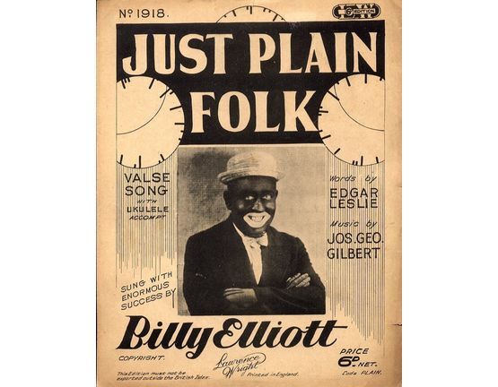 7767 | Just Plain Folk - Valse Song - As performed by Al Davison and Harold Millar, Ted Cartwright, Billy Elliott, Herman Darewski