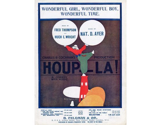 7784 | Wonderful Girl,Wonderful Boy,Wonderful Time - Duet - Sung by Ida Adams and Nat D. Ayer - From Charles B. Cochrans Musical Comedy Production Houp-la!