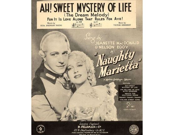 7791 | Ah Sweet Mystery of Life - In the Key of B Flat - Featuring Jeanette MacDonald & Nelson Eddy