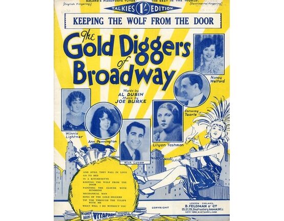 7791 | Keeping the Wolf From the Door - The Gold Diggers of Broadway - Song Featured by Winnie Lightner, Ann Pennington, Nick Lucas, Lilyan Tashman, Conway Tearle and Nancy Welford