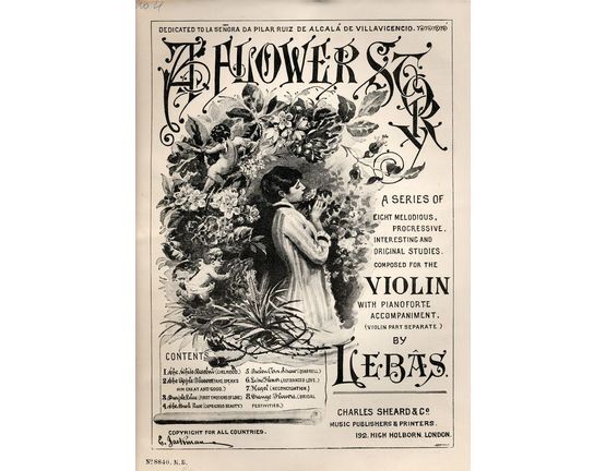 7799 | A Flower Story - Musk Rose - Musical Bouquet No. 8840 - With Separate Violin Sheet
