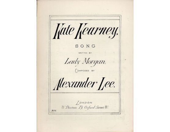 7800 | Kate Kearney - Song  - With Pianoforte accompaniment - Paxton edition No. 306