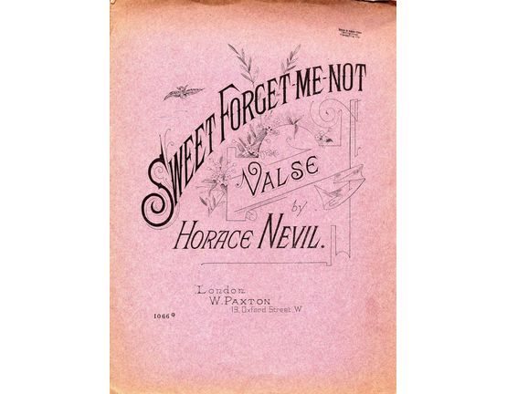 7800 | Sweet Forget me Not - Valse - Paxton Edition No. 1066 - For Piano Solo