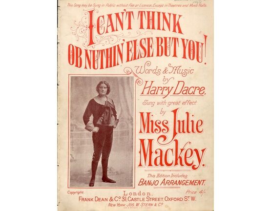 7806 | I Can't Think ob Nuthin' Else But You! - Sung and Featuring Miss Julie Mackey